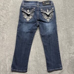 Grace‎ in LA Jeans Womens Capri Size 3/25 Embellished Pockets Dark Wash Denim
